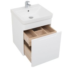 Тумба с раковиной Aquanet София 50 212585 подвесная Белый глянец