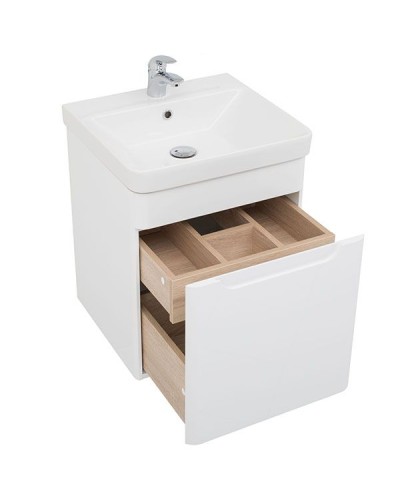 Тумба с раковиной Aquanet София 50 212585 подвесная Белый глянец