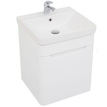 Тумба с раковиной Aquanet София 50 212585 подвесная Белый глянец