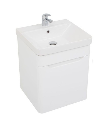 Тумба с раковиной Aquanet София 50 212585 подвесная Белый глянец