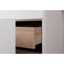 Тумба с раковиной Aquanet София 50 212585 подвесная Белый глянец