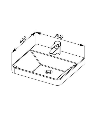 Тумба с раковиной Aquanet София 50 212585 подвесная Белый глянец