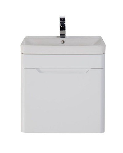 Тумба с раковиной Aquanet София 60 212586 подвесная Белый глянец