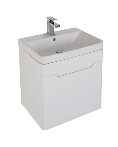 Тумба с раковиной Aquanet София 60 212586 подвесная Белый глянец