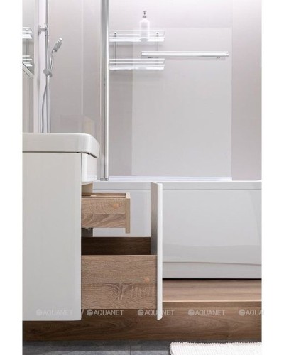 Тумба с раковиной Aquanet София 60 212586 подвесная Белый глянец