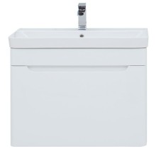 Тумба с раковиной Aquanet София 80 212587 подвесная Белый глянец