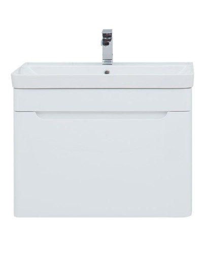 Тумба с раковиной Aquanet София 80 212587 подвесная Белый глянец