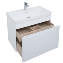 Тумба с раковиной Aquanet София 80 212587 подвесная Белый глянец