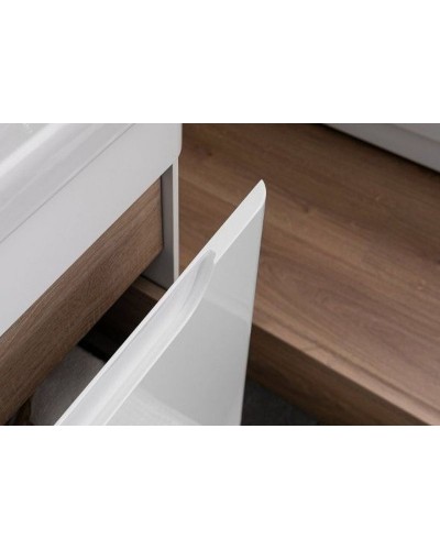 Тумба с раковиной Aquanet София 80 212587 подвесная Белый глянец