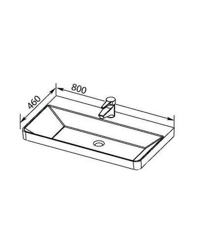 Тумба с раковиной Aquanet София 80 212587 подвесная Белый глянец
