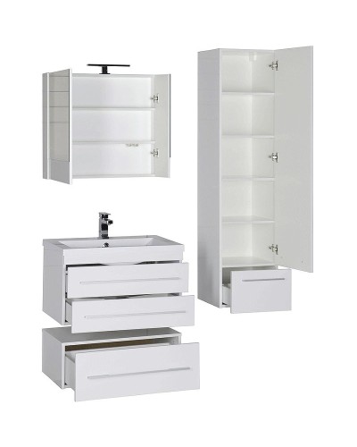 Тумба с раковиной Aquanet Нота 75 212796 подвесная Белая