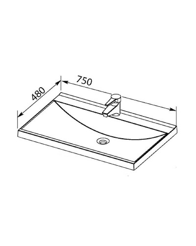 Тумба с раковиной Aquanet Нота 75 212796 подвесная Белая