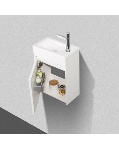 Тумба под раковину BelBagno Pietra Mini 40 PIETRA MINI-400-1A-SO-BL-L подвесная Bianco Lucido