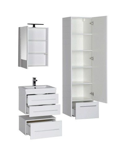 Тумба с раковиной Aquanet Нота 58 212800 подвесная Белая