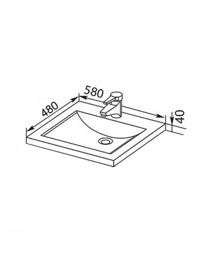 Тумба с раковиной Aquanet Нота 58 212800 подвесная Белая