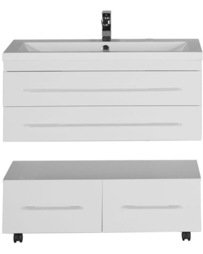 Тумба с раковиной Aquanet Нота 100 212860 подвесная Белая