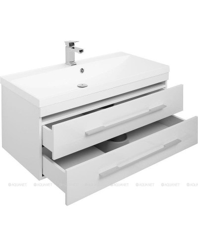 Тумба с раковиной Aquanet Нота 100 212860 подвесная Белая