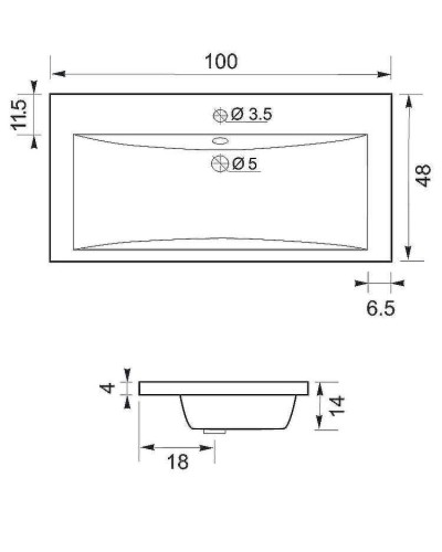 Тумба с раковиной Aquanet Нота 100 212860 подвесная Белая