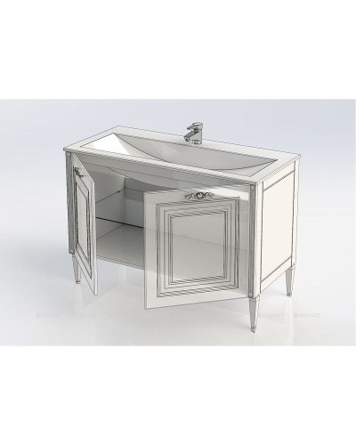 Тумба с раковиной Aquanet Паола 120 212605 Белая