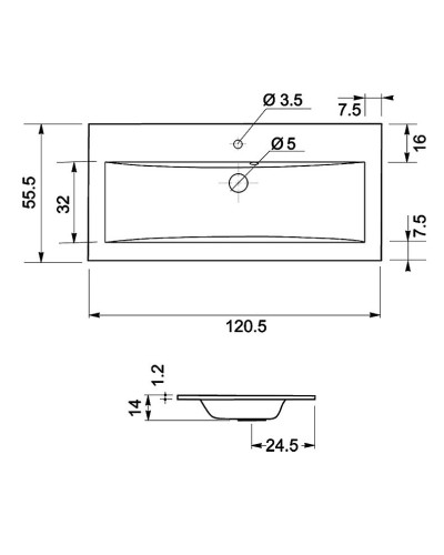 Тумба с раковиной Aquanet Паола 120 212605 Белая