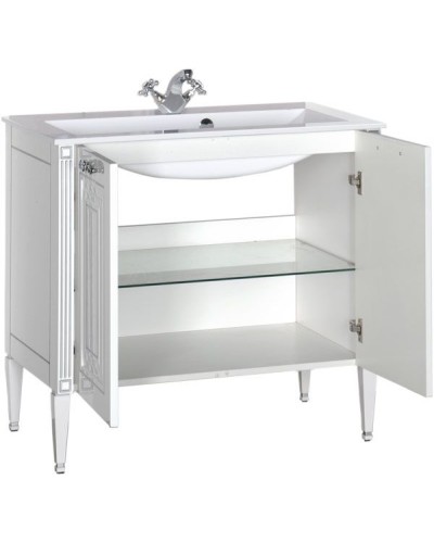 Тумба с раковиной Aquanet Паола 90 213016 Белая