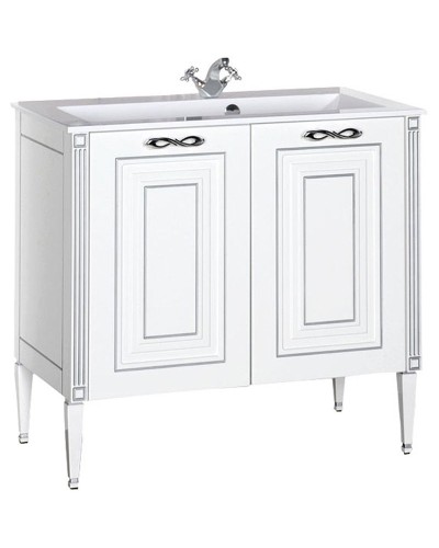 Тумба с раковиной Aquanet Паола 90 213016 Белая