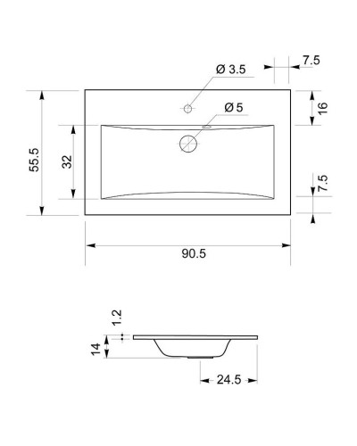 Тумба с раковиной Aquanet Паола 90 213016 Белая