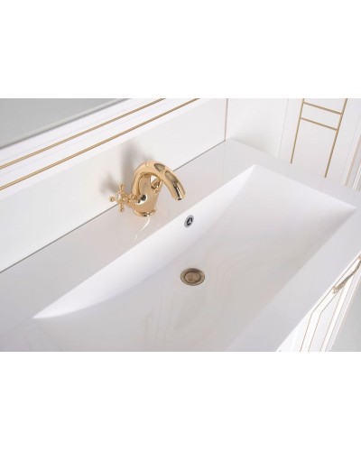 Тумба с раковиной Aquanet Паола 90 212621 Белая