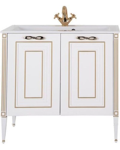 Тумба с раковиной Aquanet Паола 90 212621 Белая