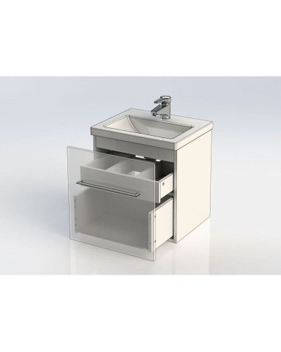 Тумба с раковиной Aquanet Порто 50 212575 подвесная Белая