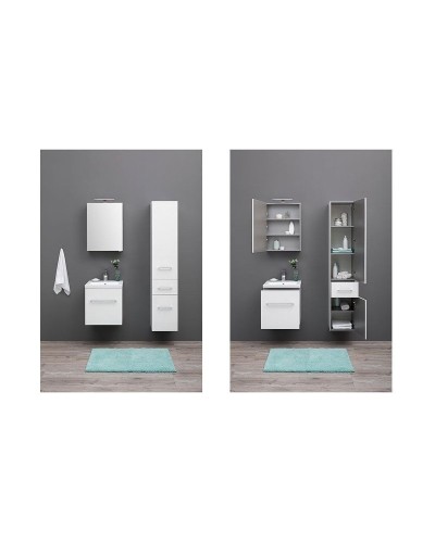 Тумба с раковиной Aquanet Порто 50 212575 подвесная Белая