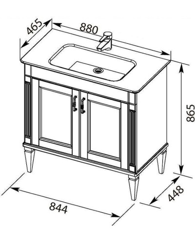 Тумба под раковину Aquanet Селена 90 201649 Белая