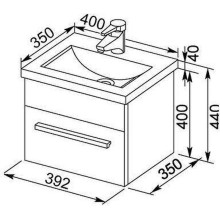 Тумба под раковину Aquanet Нота 40 159137 подвесная Белая