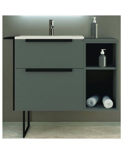 Тумба под раковину Cezares Urban 60 55157 подвесная Grigio opaco без ножки и боковой полки