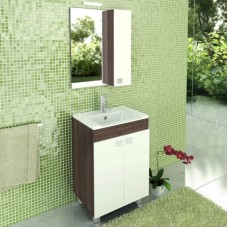 Тумба с раковиной дуб солсбери/белый глянец 60 см Comforty Рио 00003126983