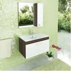 Тумба с раковиной дуб солсбери/белый глянец 80 см Comforty Рио 00003126985