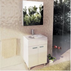 Тумба с раковиной белый глянец 60 см Comforty Чезана 00003120091