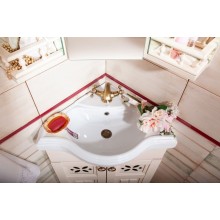 Тумба под раковину Бриклаер Кантри 61 4627125413704 угловая Бежевый дуб прованс