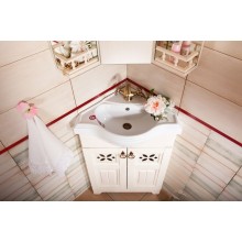 Тумба под раковину Бриклаер Кантри 61 4627125413704 угловая Бежевый дуб прованс