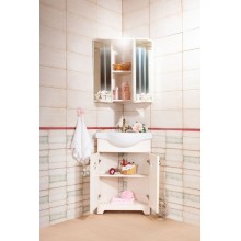 Тумба под раковину Бриклаер Кантри 61 4627125413704 угловая Бежевый дуб прованс