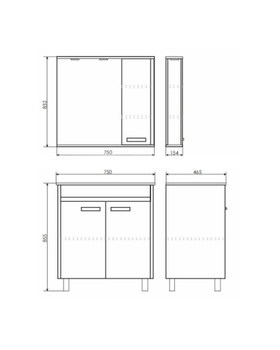 Тумба с раковиной сосна лоредо/белый глянец 75 см Comforty Тулуза 00003121660