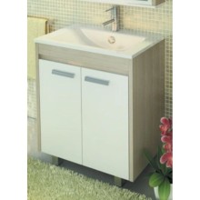 Тумба с раковиной сосна лоредо/белый глянец 75 см Comforty Тулуза 00003121660