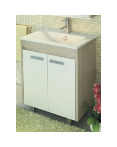 Тумба с раковиной сосна лоредо/белый глянец 75 см Comforty Тулуза 00003121660