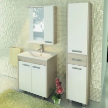 Тумба с раковиной сосна лоредо/белый глянец 75 см Comforty Тулуза 00003121660