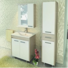 Тумба с раковиной сосна лоредо/белый глянец 75 см Comforty Тулуза 00003121660