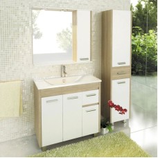 Тумба с раковиной сосна лоредо/белый глянец 90 см Comforty Тулуза 00003132229