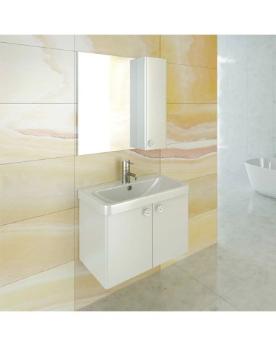 Тумба с раковиной белый глянец 70 см Comforty Флоренция 00003127388