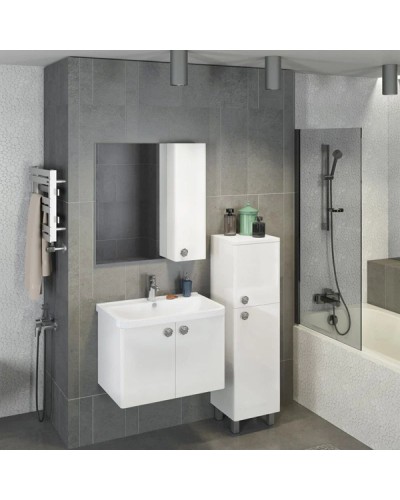 Тумба с раковиной белый глянец 70 см Comforty Флоренция 00003127388