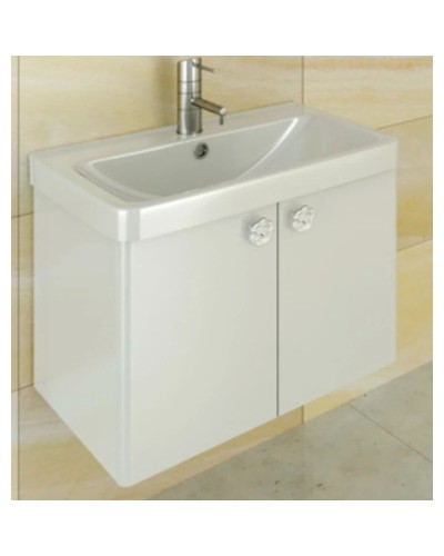 Тумба с раковиной белый глянец 70 см Comforty Флоренция 00003127388