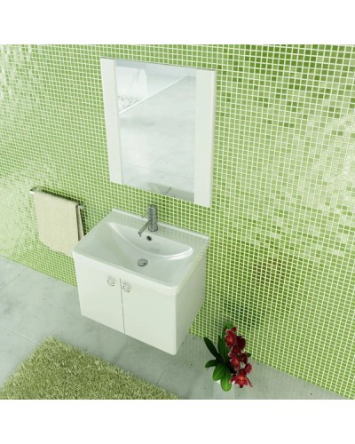 Тумба с раковиной белый глянец 70 см Comforty Флоренция 00003127388